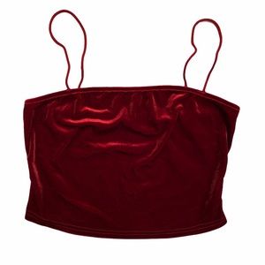 Red velvet cami.